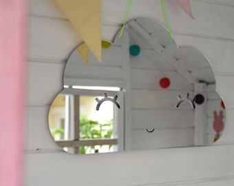 Cloud shape acrylic mirror for kids room, nursery room, safe mirror