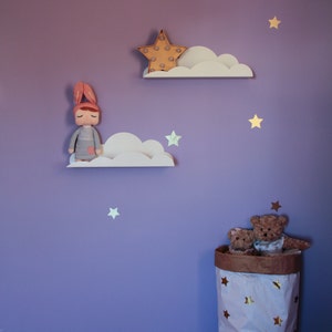 Cloud shelf nursery kid's room image 4
