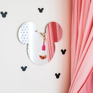 Mickey Mouse acrylic mirror for nursery, kids room wall decor image 1