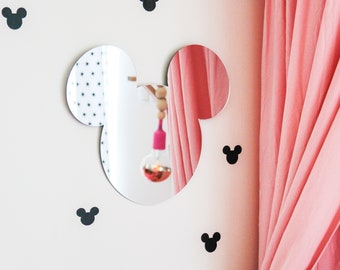 Mickey Mouse acrylic mirror for nursery, kids room wall decor