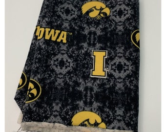 Iowa Hawkeyes Team Fleece Fabric Scrap 40x6 Quilt Craft Pillow Sewing Remnant