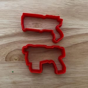 Juego de cortadores de fondant con forma de pistola de juguete