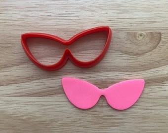 Katzenaugen Sonnenbrillen Cookie Cutter | 3D Gedruckt für Spaß, Retro & Themen Backprojekte