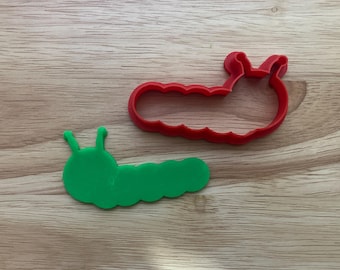 Cortador de galletas con forma de oruga / Impreso en 3D para proyectos de repostería divertidos, con temática de animales y otros elementos.