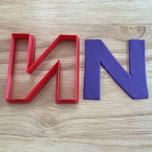 Letter &#39;N&#39; Cookie Cutter | 3D Printed for Baking, Crafts & Decorating