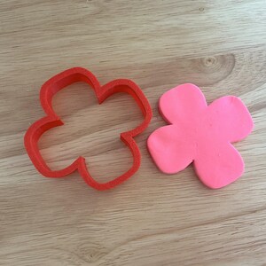 Four-Leaf Flower Cookie Cutter | 3D Printed for Baking, Crafts & Decorating