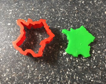 France Map Cookie Cutter: 3D Printed Baking Tool