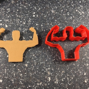 Muscle Man Cookie Cutter - Bodybuilding-Themed Baking Tool for Fun & Creative Cookies