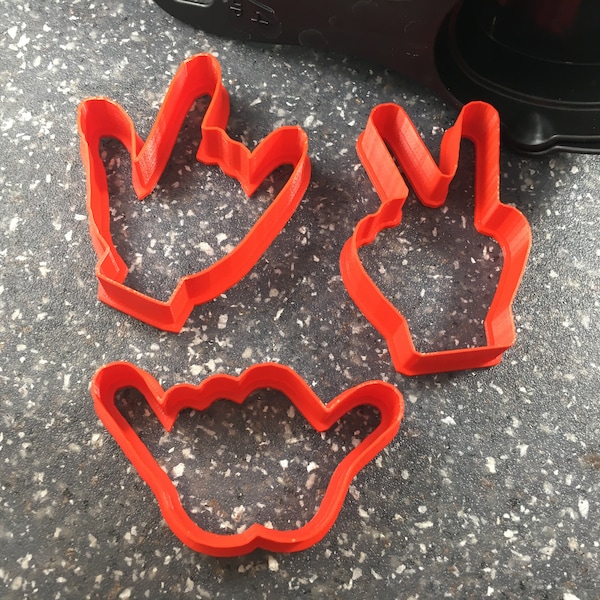 Hand Signs Cookie or Fondant Cutter