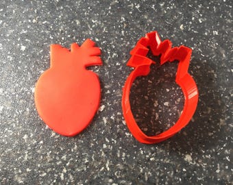 Cortador de galletas de corazón anatómico: Horneado impreso en 3D