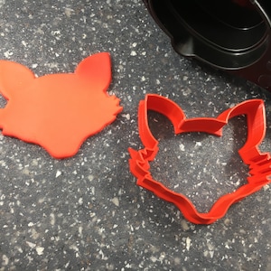 Fox Face Cookie Cutter: 3D Printed Woodland Baking