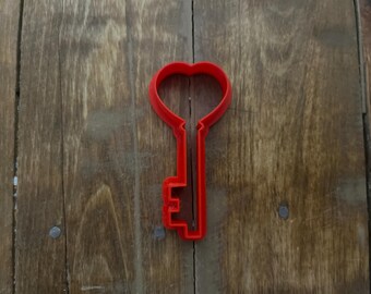 Heart Key Cookie Cutter: 3D Printed Baking Tool
