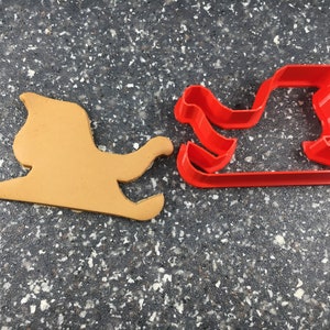 Santa Sled Cookie Cutter | Christmas, Holiday and Fun-Themed Baking for Desserts & Custom Treats