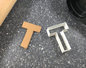 Block "T" Font Cookie Cutter