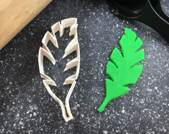 Palm Frond Leaf Cookie Fondant Cutter