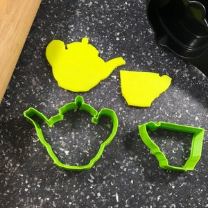 Teapot and Teacup Shape Cutter Set – Perfect for Tea Party, Vintage, and Themed Baking