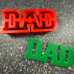 Cortador de galletas con letras universitarias de papá: diseño atrevido para proyectos de repostería, manualidades y el Día del Padre