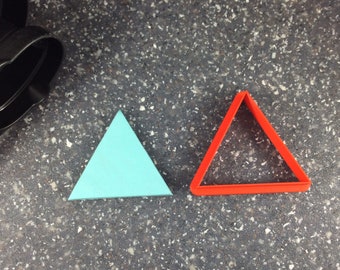 Juego de cortadores de galletas con forma de triángulo: varios tamaños para hornear con formas geométricas y manualidades creativas