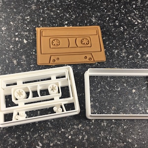 Cassette Tape Cutter and Stamp – Retro Shape for Baking, Crafts, and Music-Themed Projects