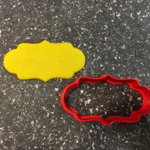 Plaque 102 Shape Cutter: 3D Printed Cookie & Fondant Tool