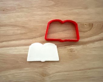 Open Book Cookie Cutter – Reading Shape for Teacher Gifts, Book Clubs, Libraries, and Literary-Themed Baking