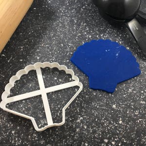 3D-geprinte schelpkoekjesvorm: strand en oceaanthema