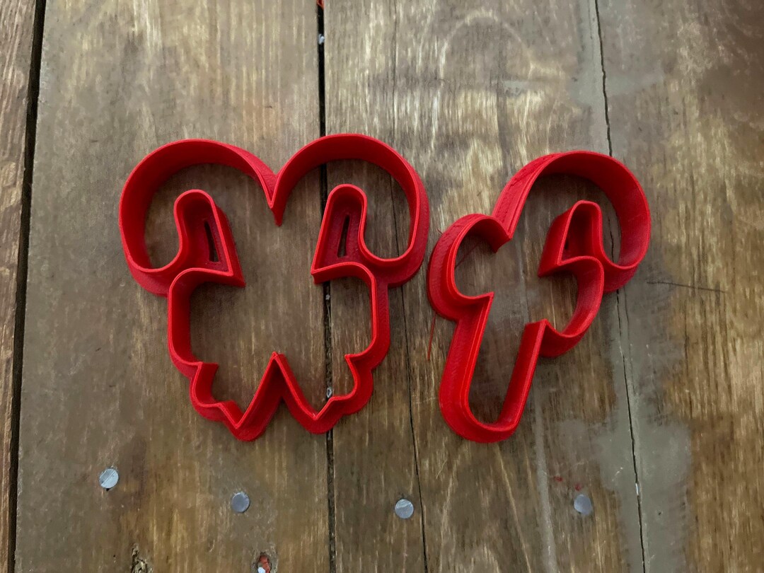 Candy Cane With Bows Cookie Cutter Set - Etsy