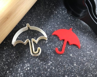 Cortador de galletas con forma de paraguas: una divertida herramienta de repostería con temática meteorológica para galletas y manualidades creativas.
