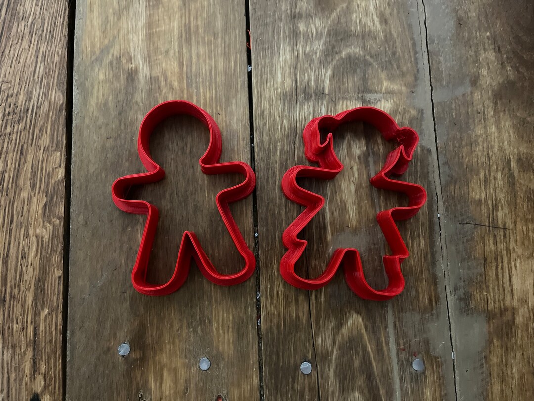 Gingerbread Boy and Girl Cookie Cutter Set Etsy