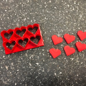 Six Hearts Cookie Cutter: 3D Printed Baking & Crafts