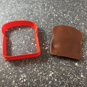 Brotscheibe Ausstechform für Keks oder Fondant - Lustiges Design zum Backen, Basteln und für Projekte zum Thema Frühstück
