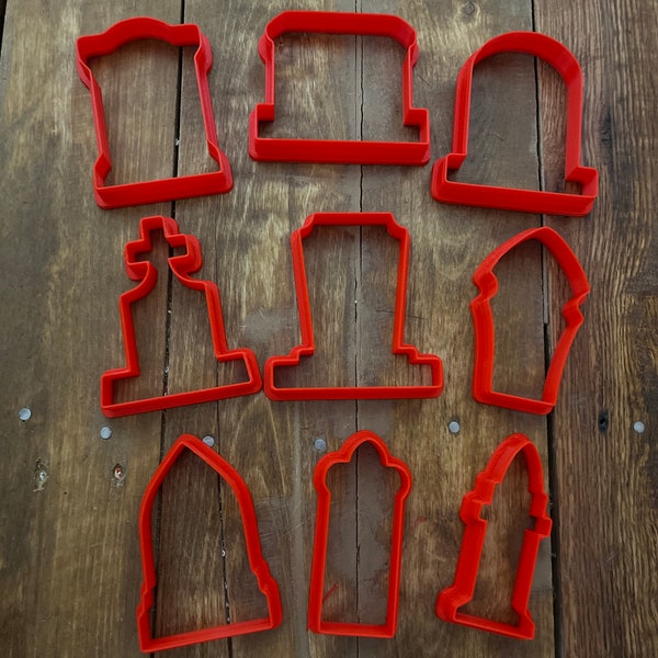 Friedhof Halloween Ausstecher Set - Gruselige Designs zum Backen, Basteln und für Halloweenpartys