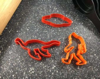 Paranormal Cookie Cutter Set: Ghosts & Bigfoot - Halloween Treats