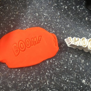 BOOM! Comic Book Letters Dough/Fondant Stamp