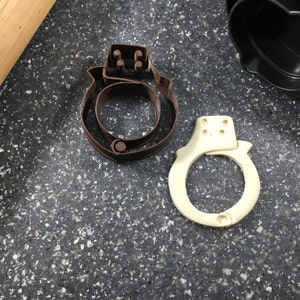 Handcuff Cookie Cutter: 3D Printed Police Party Baking