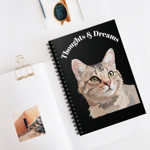 Cat Spiral Notebook - Ruled Line, Journal with Cat on Front, Cat Lover Gift, Cute Notebook, Cat Stationery, Kitten Diary