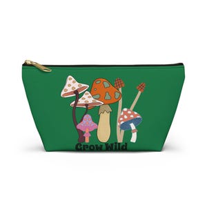 Personalized Mushroom Pouch - Eco-Friendly Cosmetic Bag, Gift for Nature Lovers, Travel Organizer, Fun Pencil Case, Eco-Chic Storage