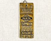 Vintage Brass NFL Super Bowl XIX Key Ring Stanford Stadium Seat Ticket San Francisco 49ers