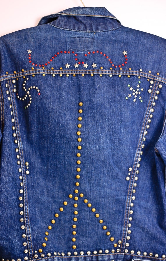 Vintage Levis Trucker Jacket Embellished Rhinesto… - image 7