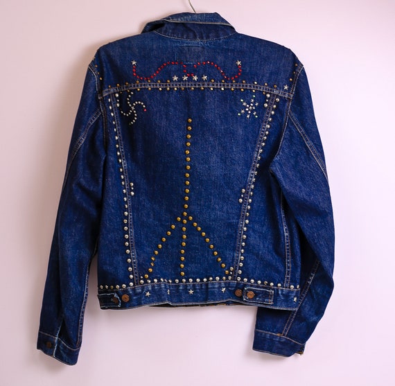 Vintage Levis Trucker Jacket Embellished Rhinesto… - image 2