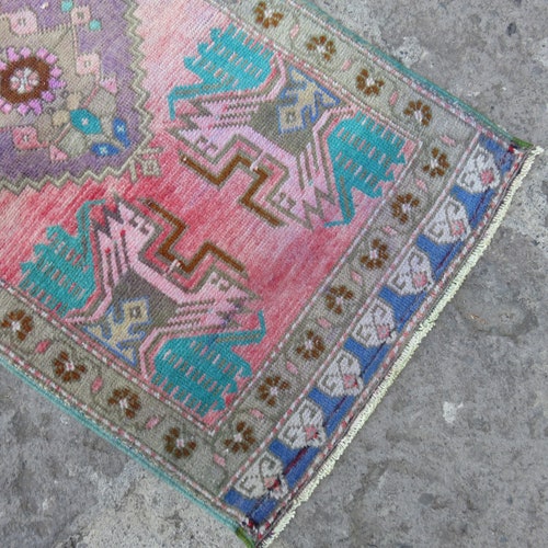 Rug Small rug mat Door Mat Anatolian rug shops Mat rug mat 1.6x3.2 ft Mat Small rug Door Mat teppich