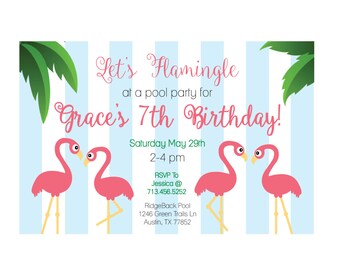 Einladung zur Flamingo-Pool-Party