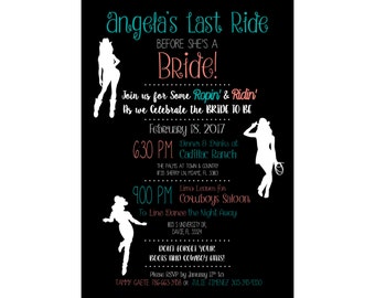 Cowgirl Bachelorette Party Invitation