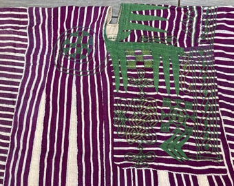Hand spun, hand woven vintage cotton Hausa Agbada robe