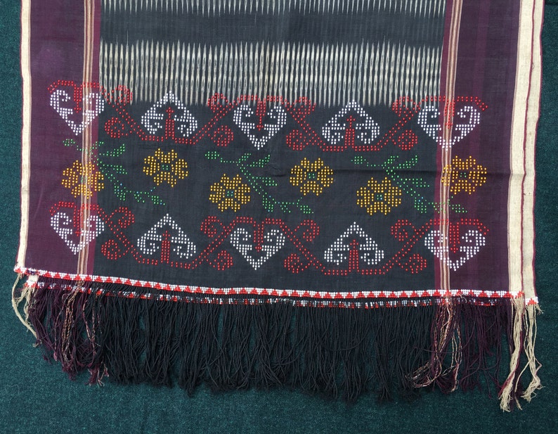 Toba Batak beaded Ulos  fantastic dimensional cloth with 