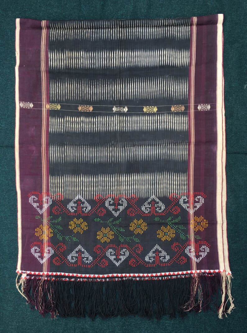 Toba Batak beaded Ulos  fantastic dimensional cloth with 