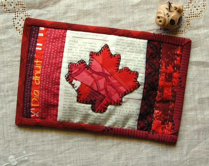 Tiny Canada Flag Quilt Canada Day Decor Maple Leaf Quilt Etsy