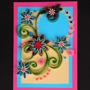 Personalized quilled Birthday card for your dearest / Custom birthday card for 40th choose your nr .. 100th Birthday image 1