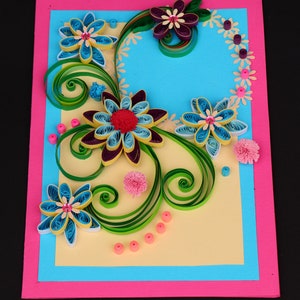 Personalized quilled Birthday card for your dearest / Custom birthday card for 40th choose your nr .. 100th Birthday image 4