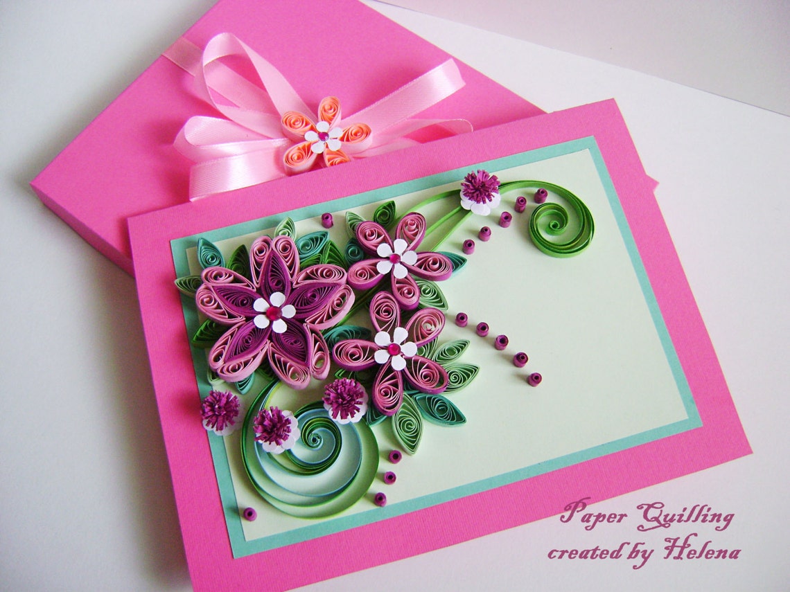 Mother's Day Card Quilling Card Quilled Birthday Card Etsy